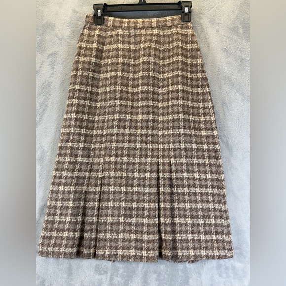 St Michael Dresses & Skirts - Vintage St Michael Pure Wool Skirt Made in W. Germany Size Small Brown Tan